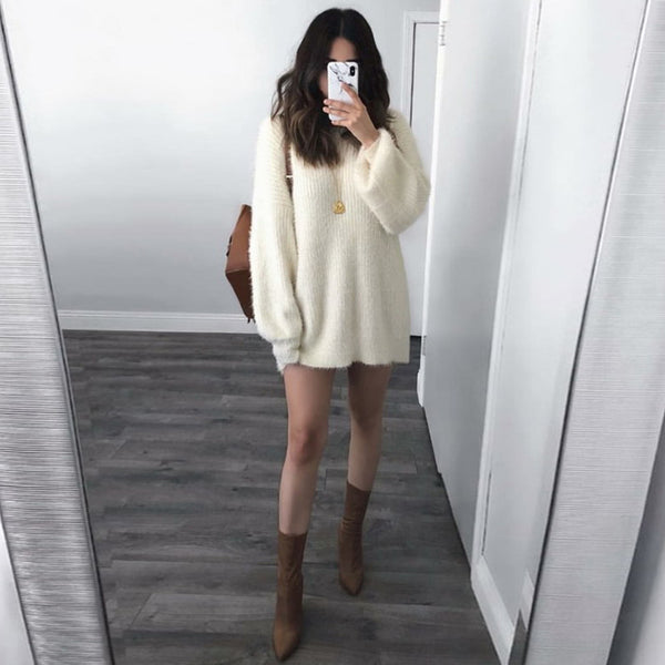 Plus-size casual sweater