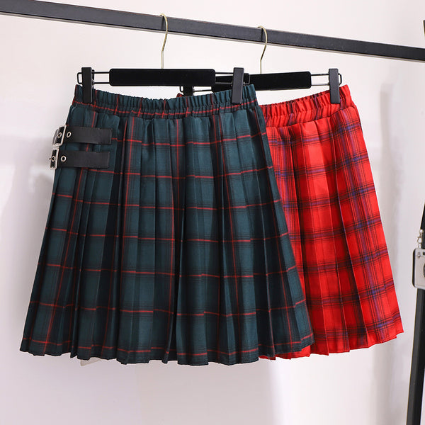 Women's plus size plaid skirt